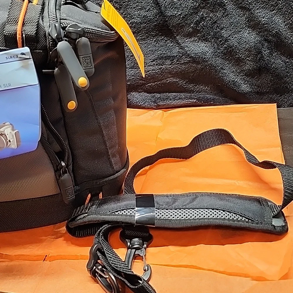 Case Logic Black and Orange Camera Bag-Excellent Condition